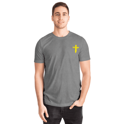 Know/No Jesus-Peace Shirt Gray and Yellow - Sacred Stylz