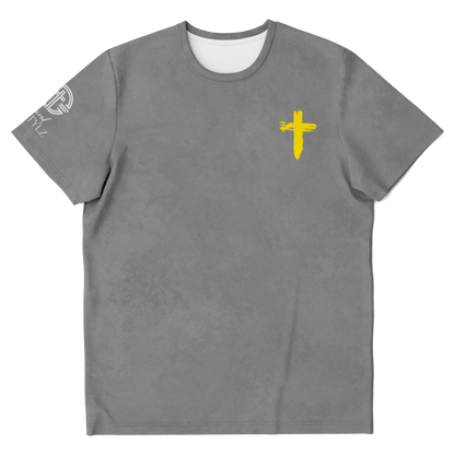 Know/No Jesus-Peace Shirt Gray and Yellow - Sacred Stylz