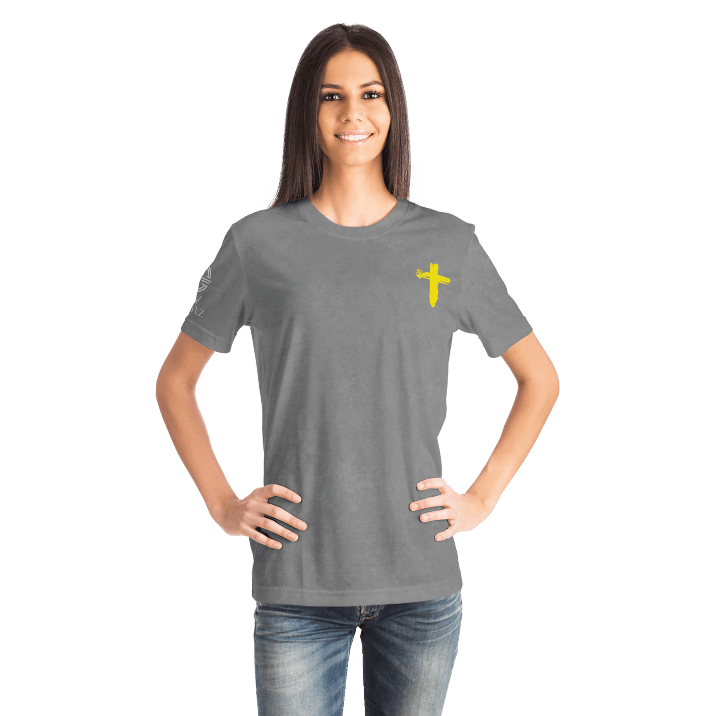 Know/No Jesus-Peace Shirt Gray and Yellow - Sacred Stylz