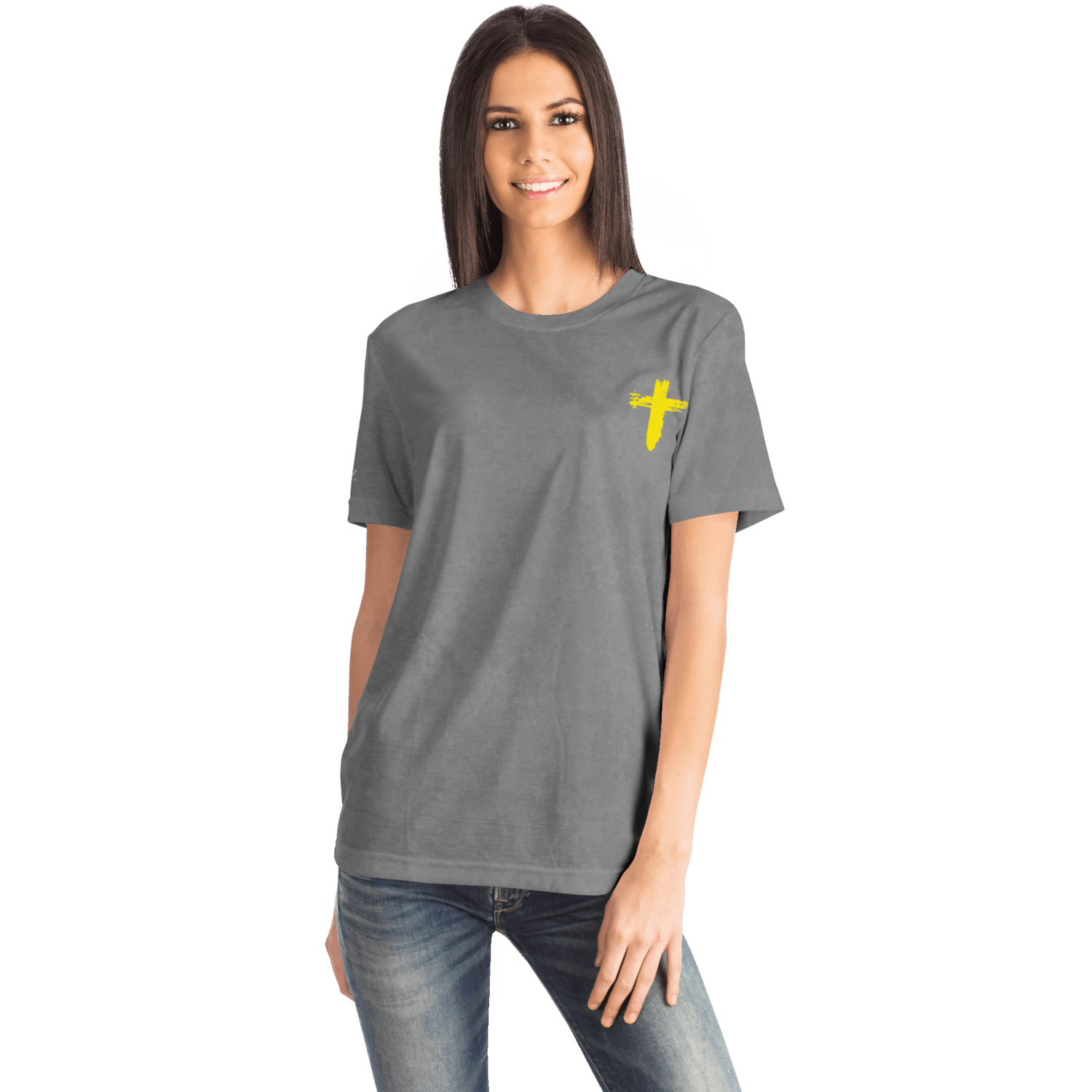 Know/No Jesus-Peace Shirt Gray and Yellow - Sacred Stylz