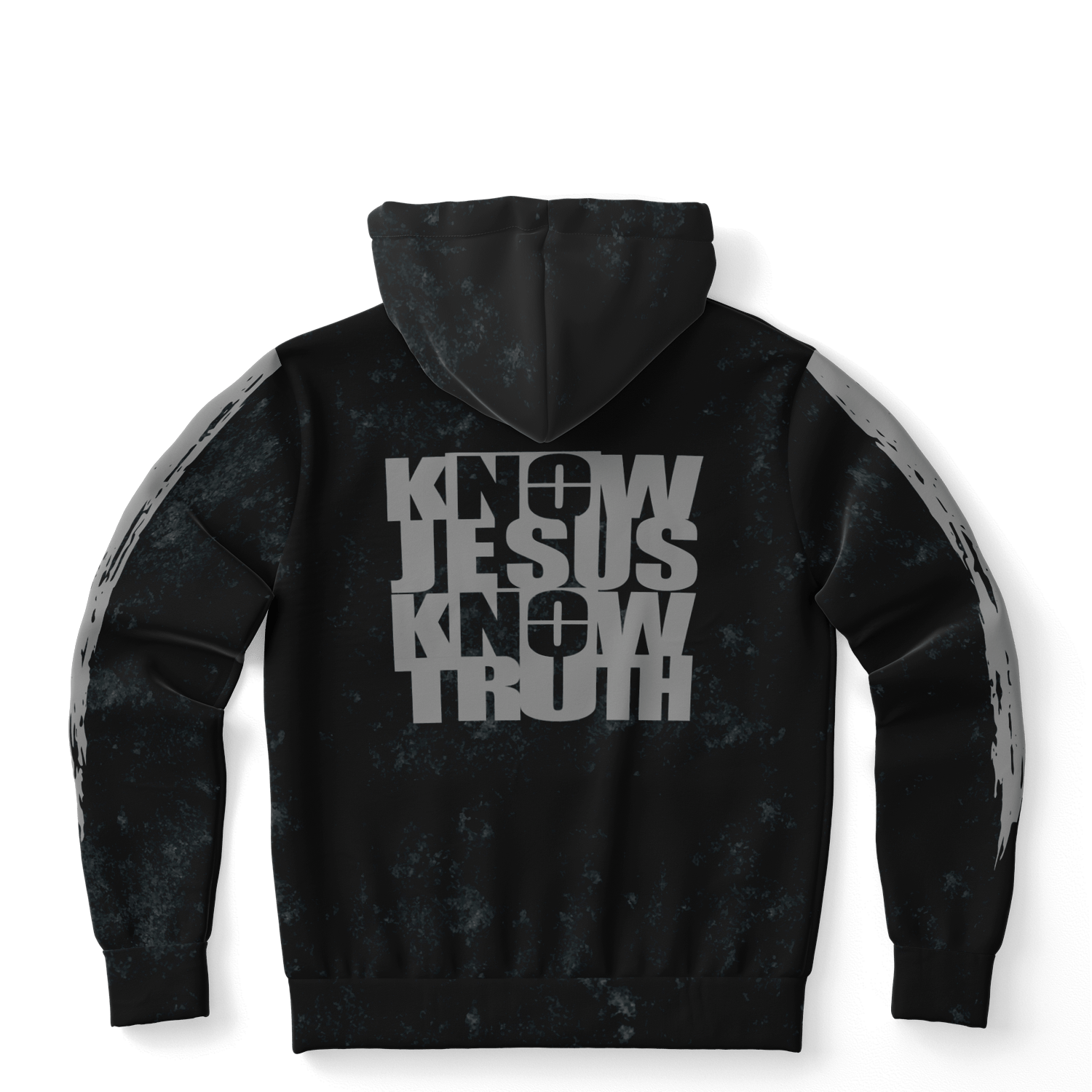 Know/No Jesus-Truth Hoodie - Black and Gray - Sacred Stylz