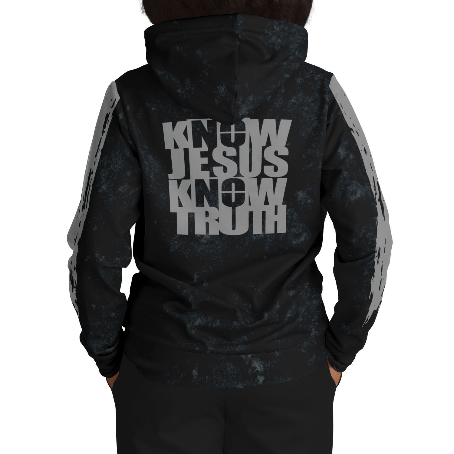 Know/No Jesus-Truth Hoodie - Black and Gray - Sacred Stylz