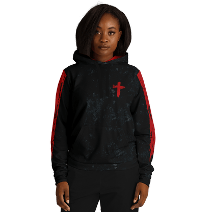 Know/No Jesus-Truth Hoodie - Black and Red - Sacred Stylz