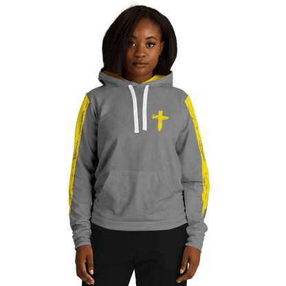 Know/No Jesus-Truth Hoodie - Gray and Yellow - Sacred Stylz