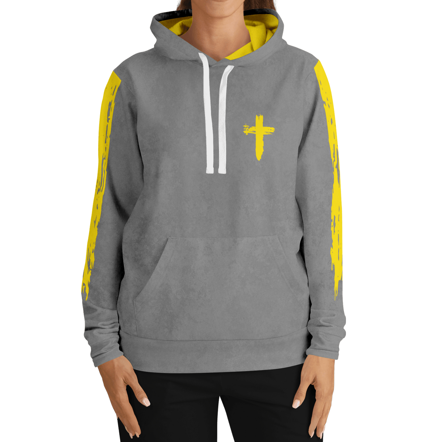 Know/No Jesus-Truth Hoodie - Gray and Yellow - Sacred Stylz