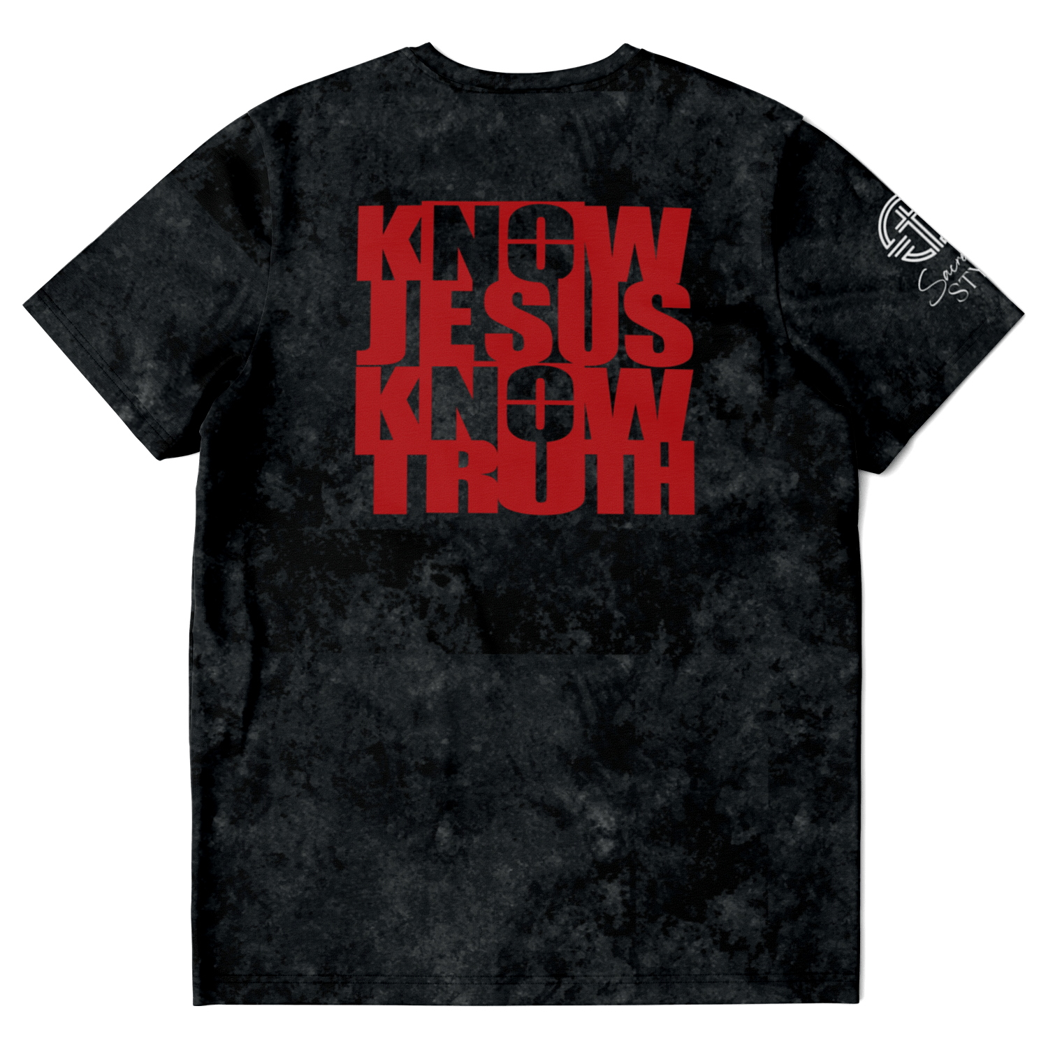 Know/No Jesus-Truth Shirt Black and Red - Sacred Stylz