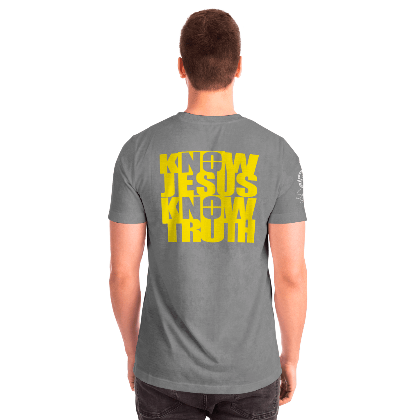 Know/No Jesus-Truth Shirt Gray and Yellow - Sacred Stylz