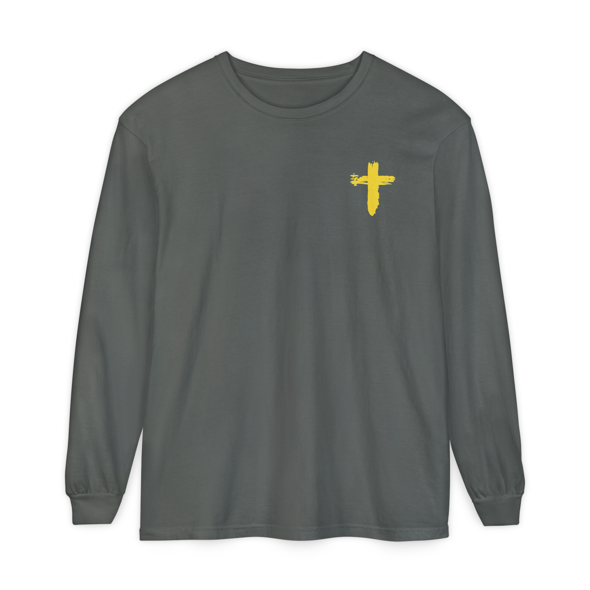 Man of Faith - Garment - dyed Long Sleeve T-Shirt - Sacred Stylz