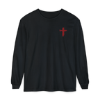 Man of Faith - Garment - dyed Long Sleeve T-Shirt - Sacred Stylz