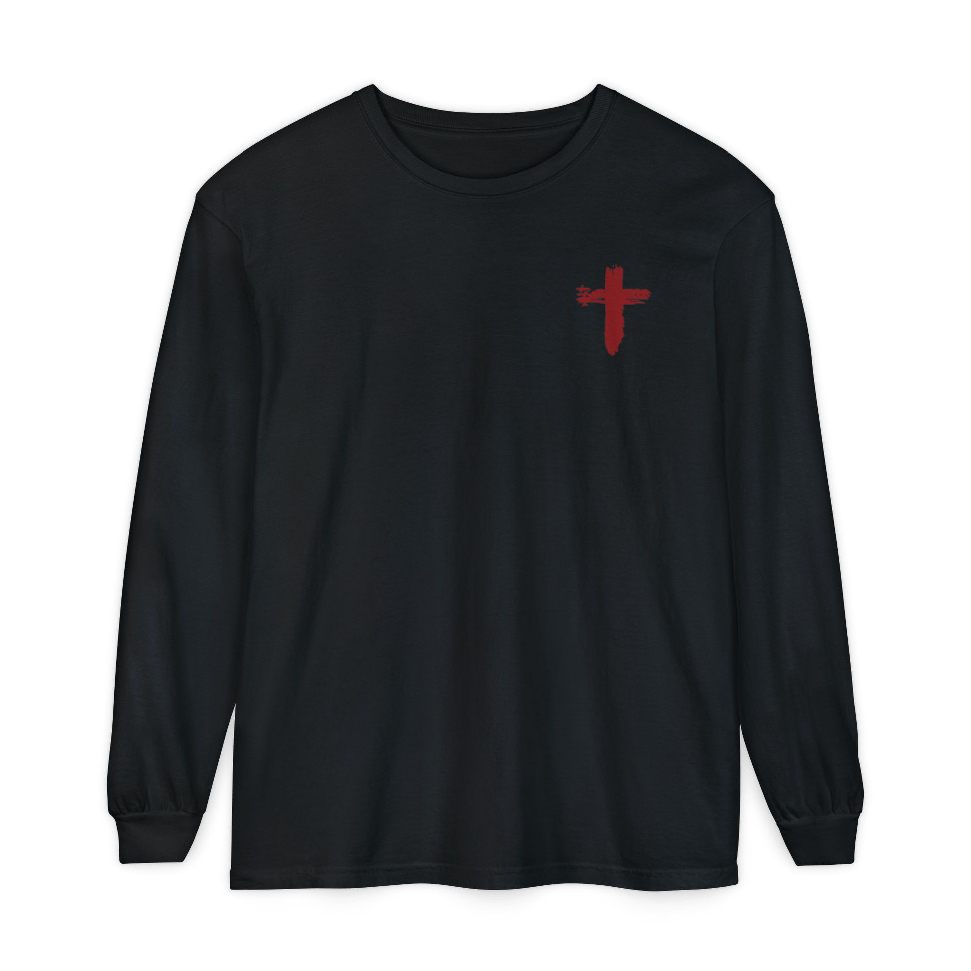 Man of Faith - Garment - dyed Long Sleeve T-Shirt - Sacred Stylz
