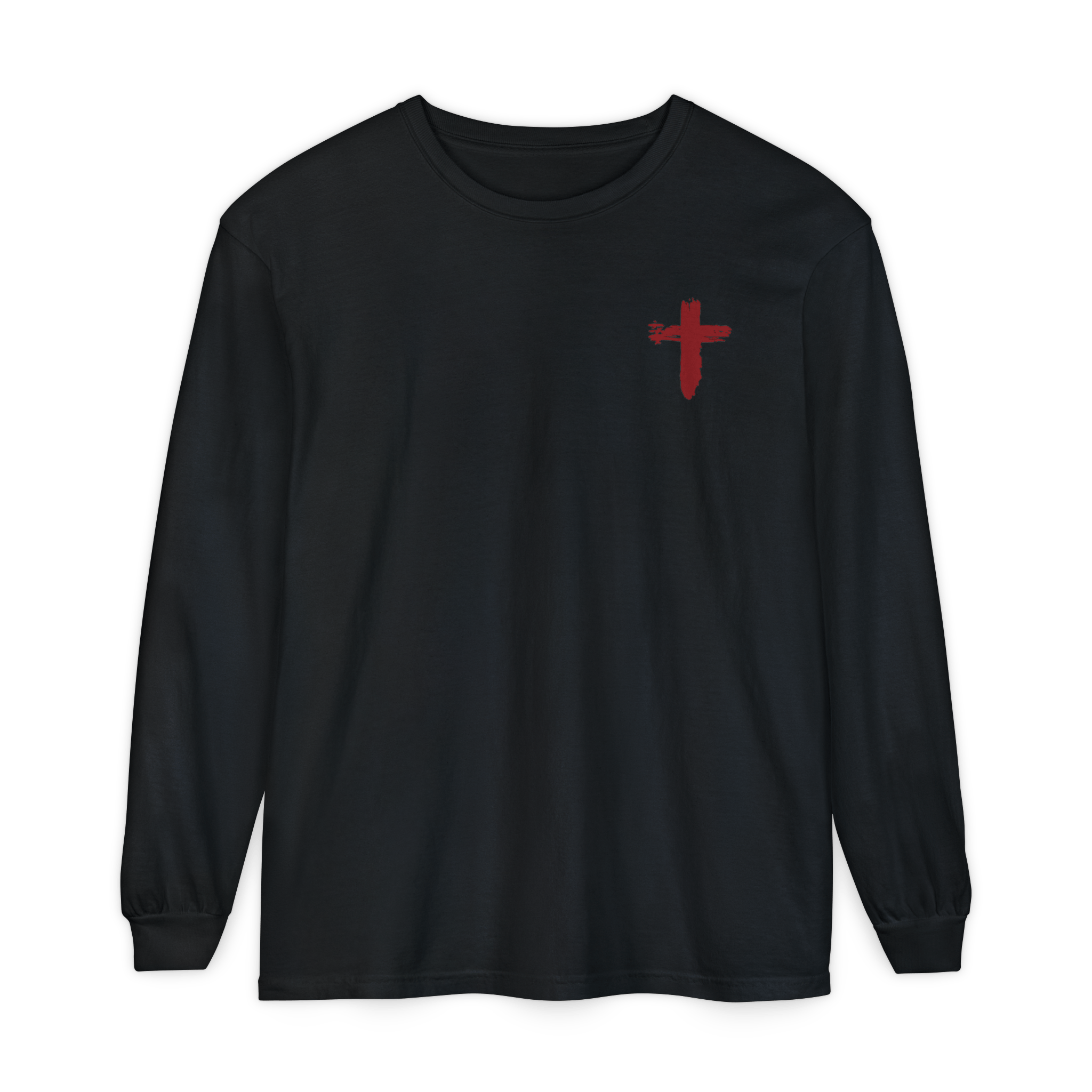 Man of Faith - Garment - dyed Long Sleeve T-Shirt - Sacred Stylz