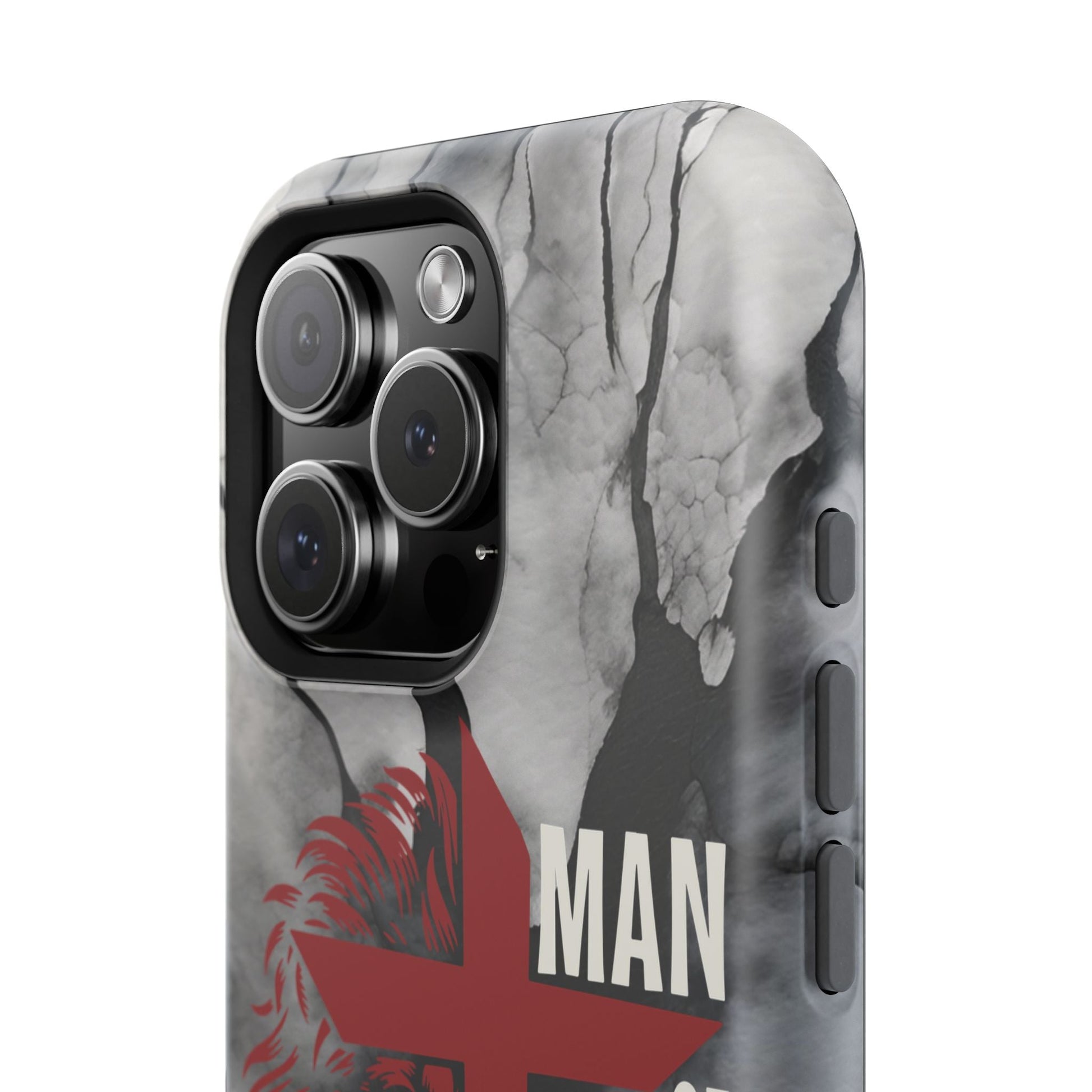 Man of Faith - Impact - Resistant Phone Case - Lion & Cross (Red) - Sacred Stylz