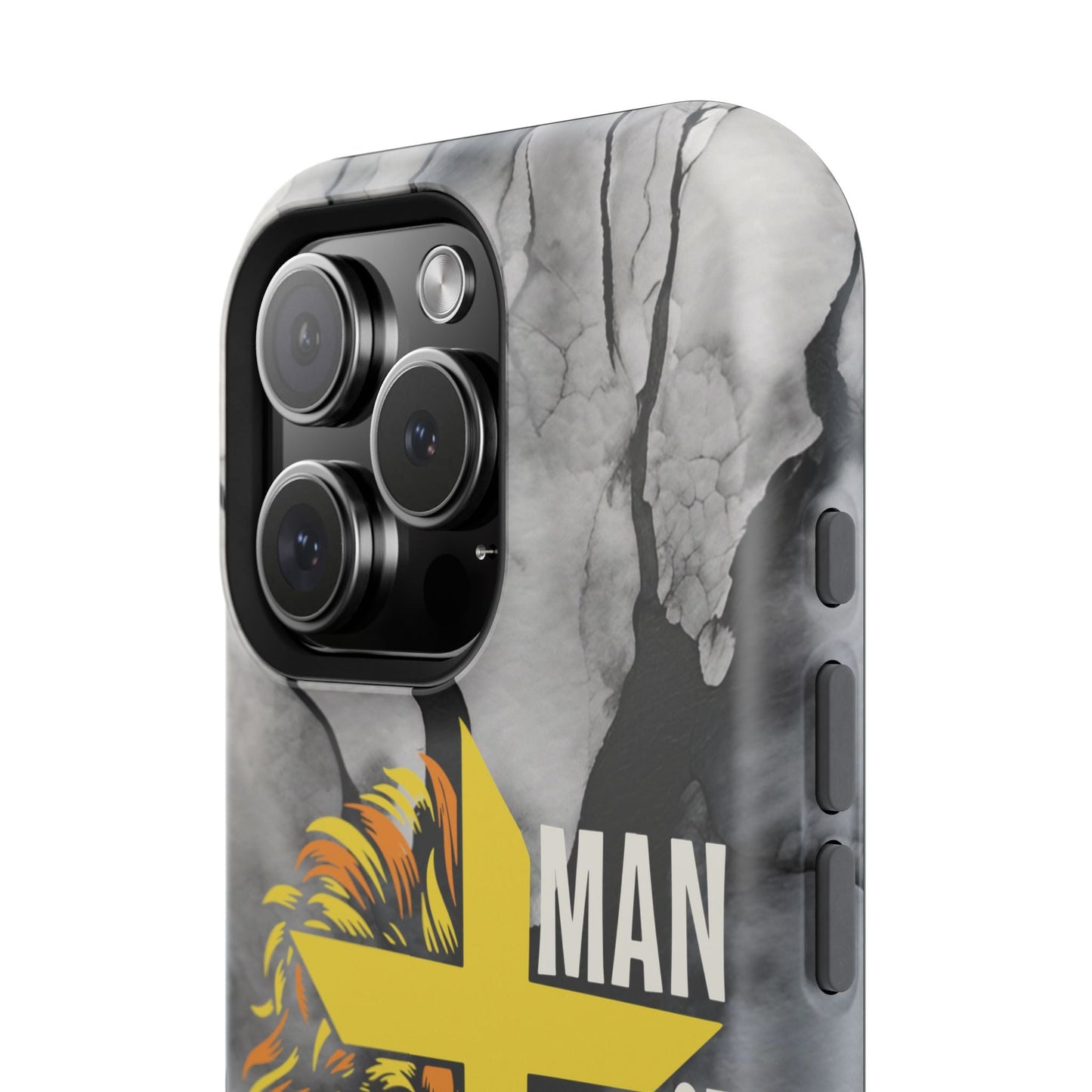 Man of Faith - Impact - Resistant Phone Case - Lion & Cross (Yellow) - Sacred Stylz