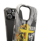 Man of Faith- Magnetic Tough Phone Case - Bible Verse (Gold Lion) - (Fits Samsung & Apple) - Sacred Stylz