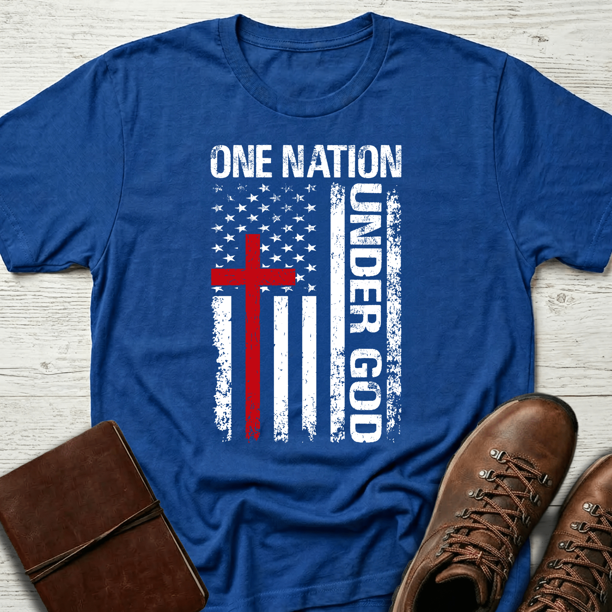 One Nation Under God / Jesus Has My Back Unisex T-shirt - 5 Colors - Sacred Stylz