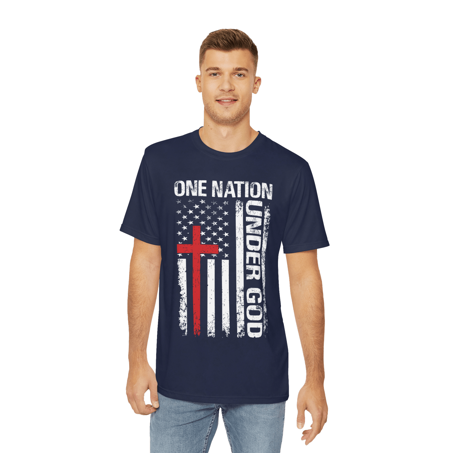 One Nation Under God - Men's Short Sleeve Shirt - Sacred Stylz