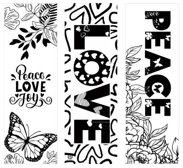 Reflect & Inspire: "Peace, Love, & Joy" Printable Bookmark Set (Digital Download) - Sacred Stylz