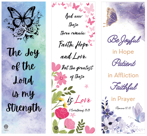 Reflect & Inspire: "Peace, Love, & Joy" Printable Bookmark Set (Digital Download) - Sacred Stylz