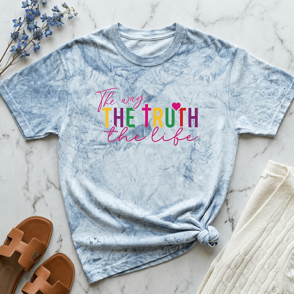 The Way, The Truth, The Life - Color Blast T-Shirt - 4 Colors - Sacred Stylz