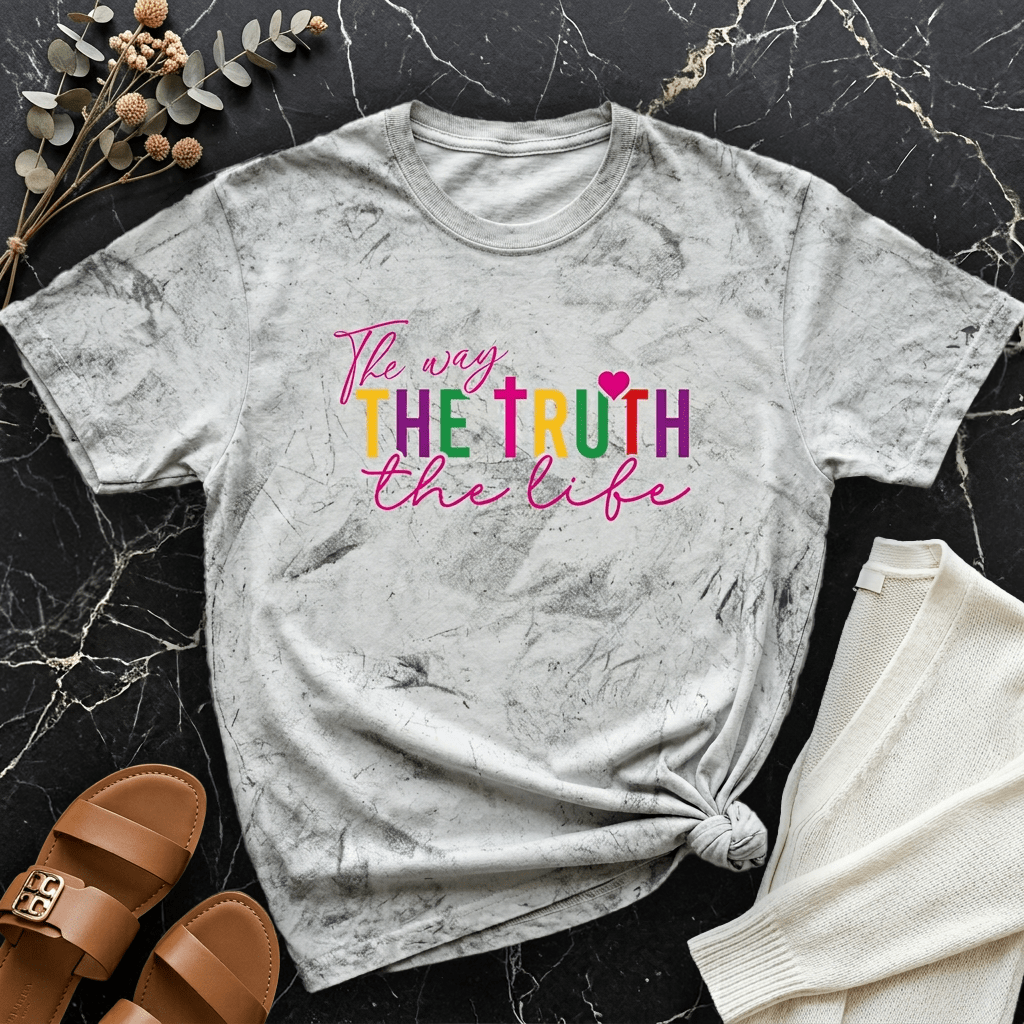 The Way, The Truth, The Life - Color Blast T-Shirt - 4 Colors - Sacred Stylz