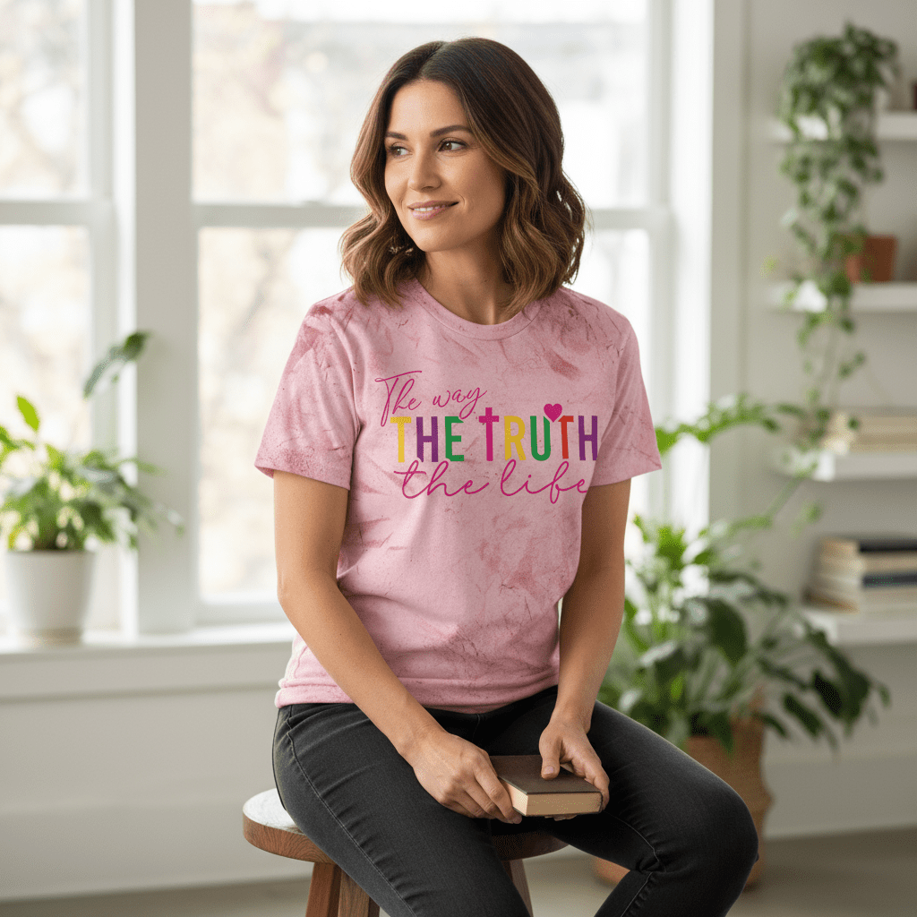 The Way, The Truth, The Life - Color Blast T-Shirt - 4 Colors - Sacred Stylz