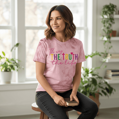 The Way, The Truth, The Life - Color Blast T-Shirt - 4 Colors - Sacred Stylz
