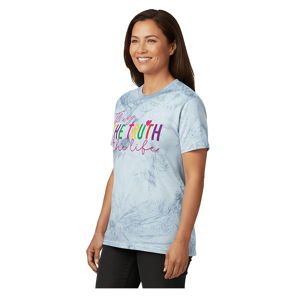 The Way, The Truth, The Life - Color Blast T-Shirt - 4 Colors - Sacred Stylz