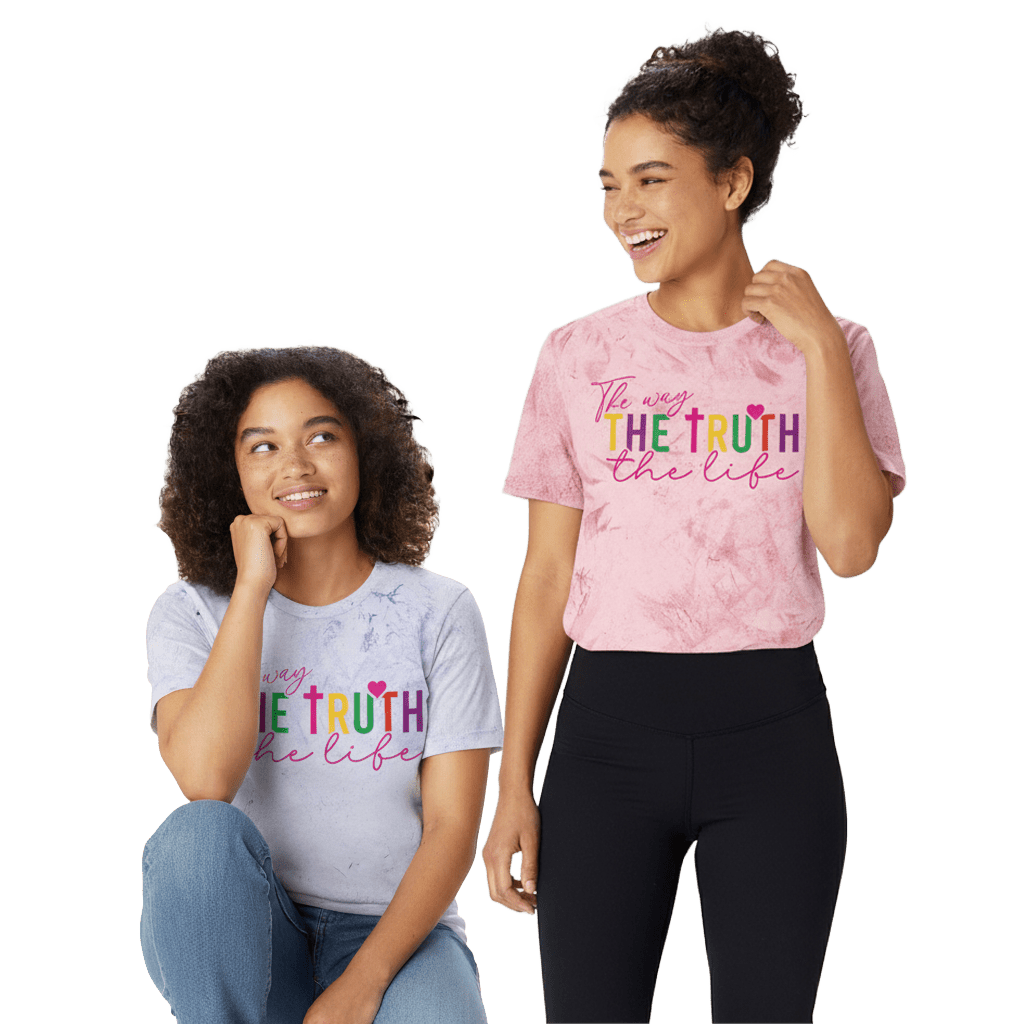 The Way, The Truth, The Life - Color Blast T-Shirt - 4 Colors - Sacred Stylz