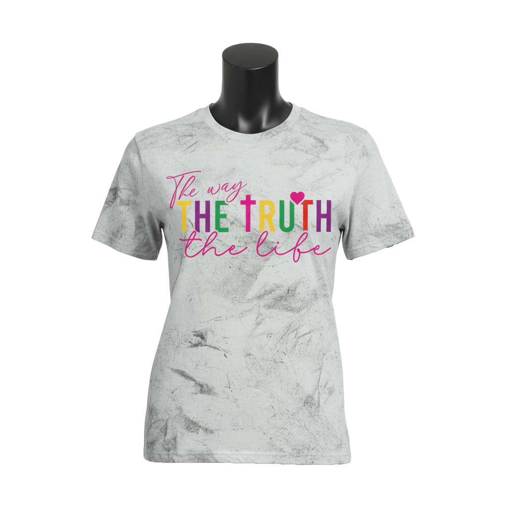 The Way, The Truth, The Life - Color Blast T-Shirt - 4 Colors - Sacred Stylz