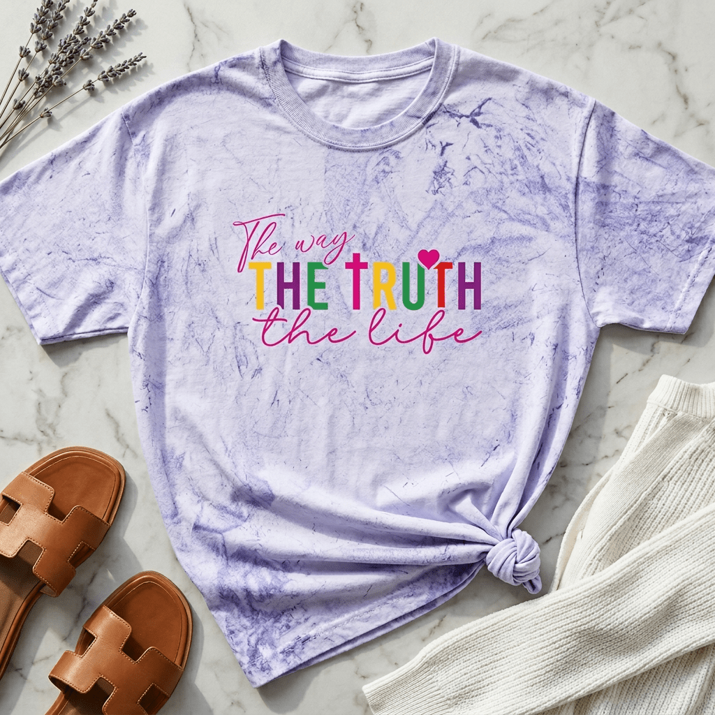 The Way, The Truth, The Life - Color Blast T-Shirt - 4 Colors - Sacred Stylz
