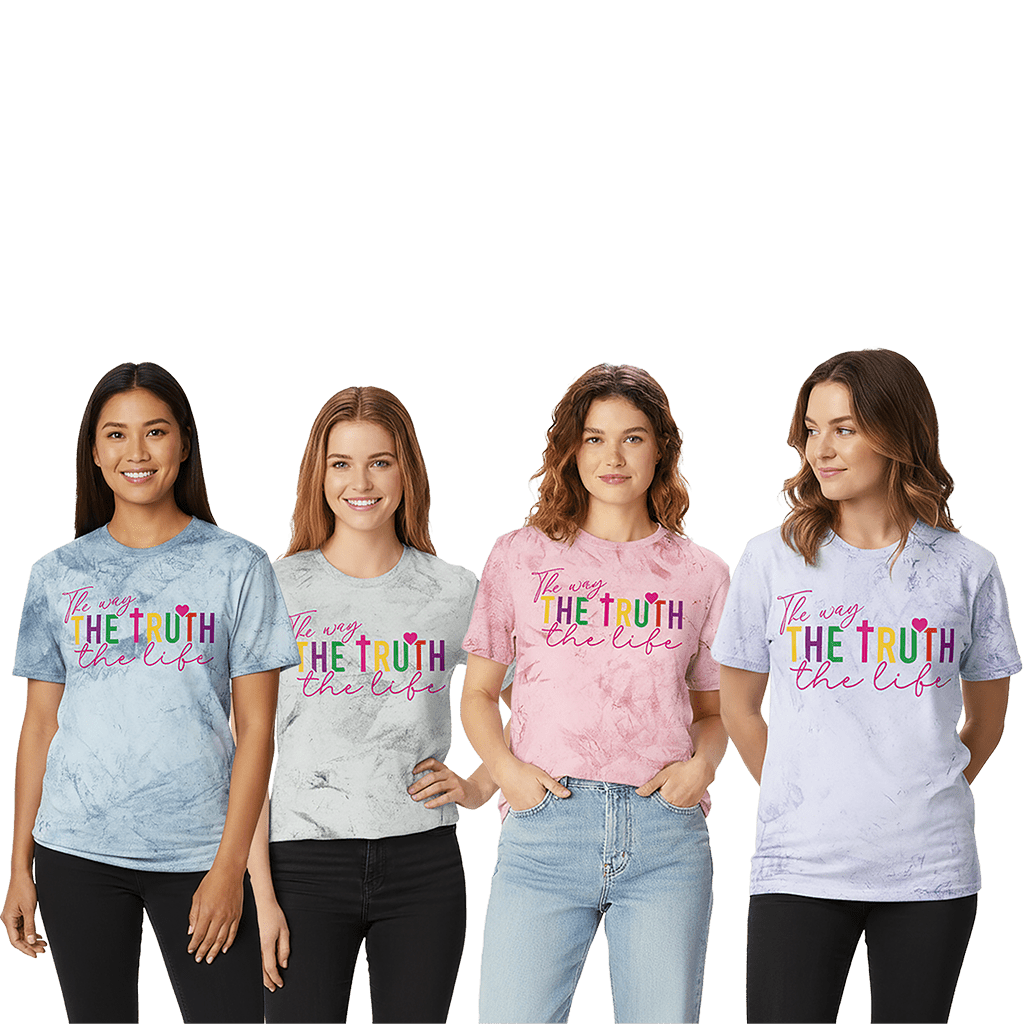 The Way, The Truth, The Life - Color Blast T-Shirt - 4 Colors - Sacred Stylz