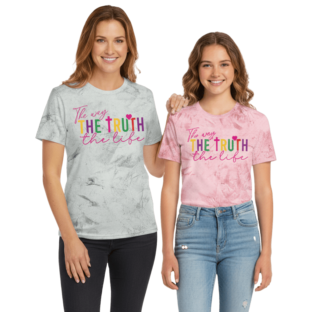 The Way, The Truth, The Life - Color Blast T-Shirt - 4 Colors - Sacred Stylz