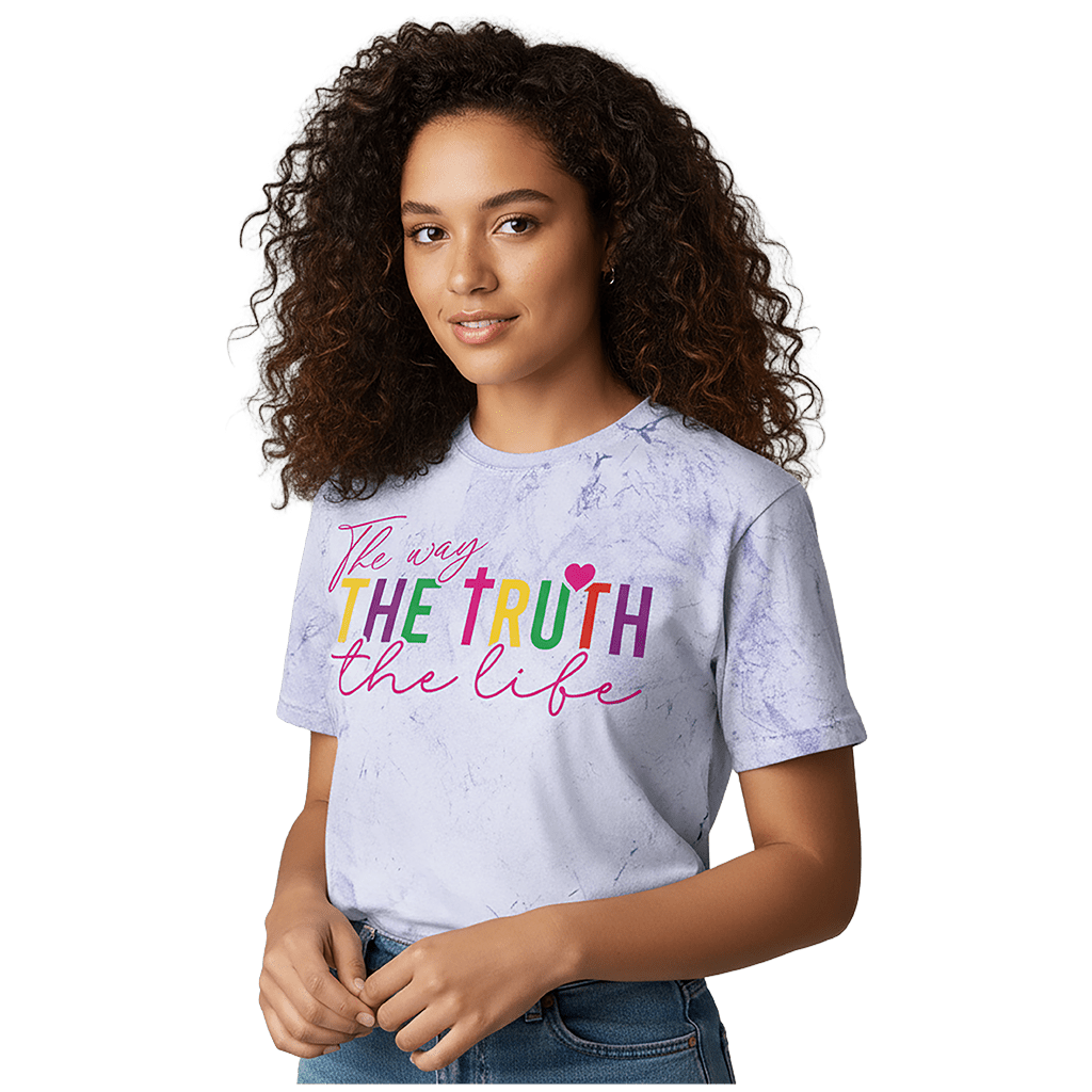 The Way, The Truth, The Life - Color Blast T-Shirt - 4 Colors - Sacred Stylz
