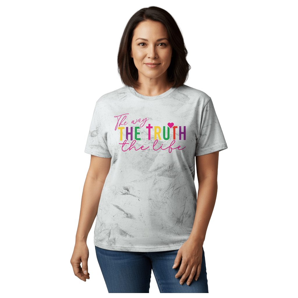 The Way, The Truth, The Life - Color Blast T-Shirt - 4 Colors - Sacred Stylz