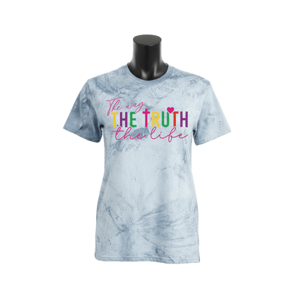 The Way, The Truth, The Life - Color Blast T-Shirt - 4 Colors - Sacred Stylz