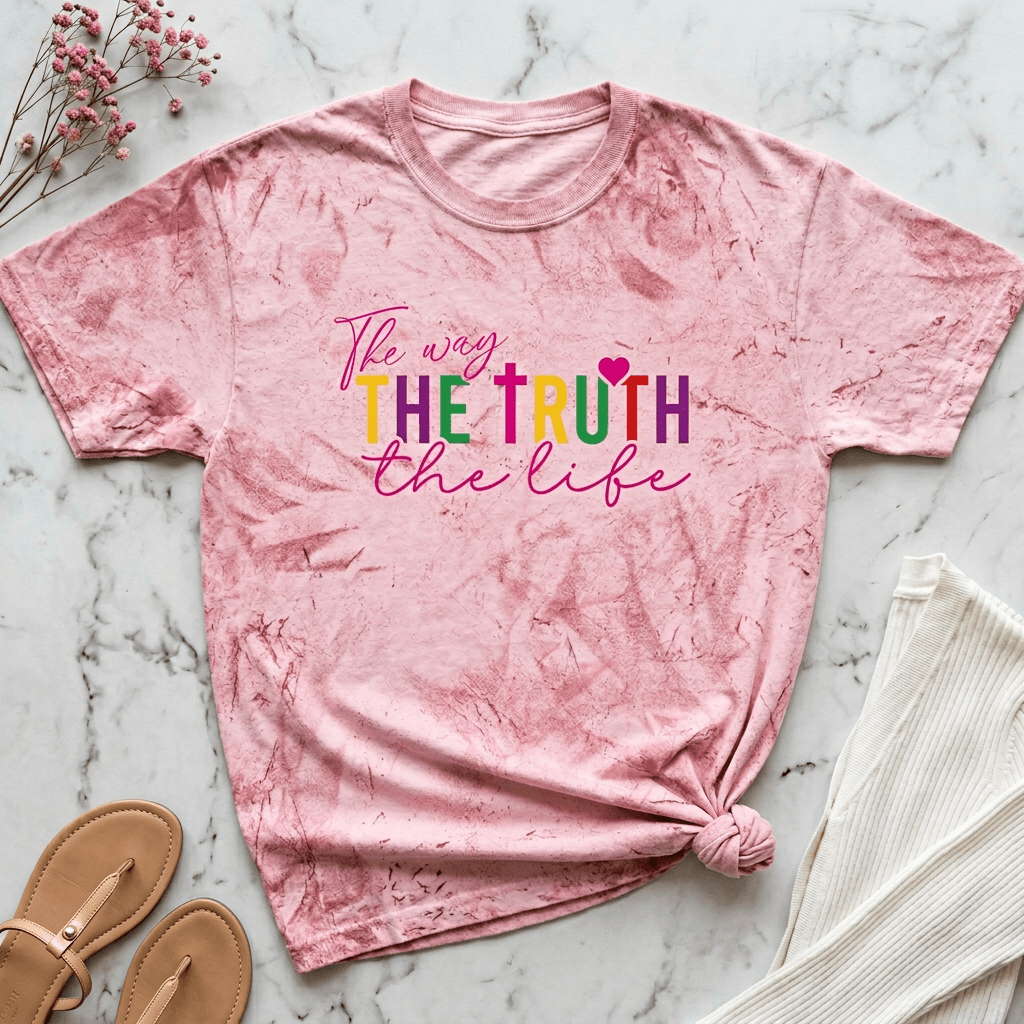 The Way, The Truth, The Life - Color Blast T-Shirt - 4 Colors - Sacred Stylz