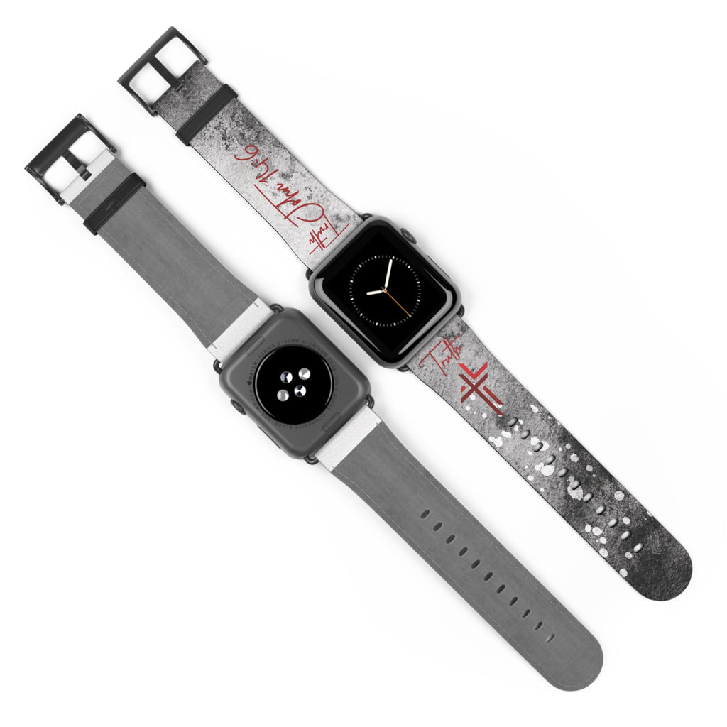 Truth John 14:6 Band for Apple Watch 38-41/42-45– Black & White | Faux Leather - Sacred Stylz