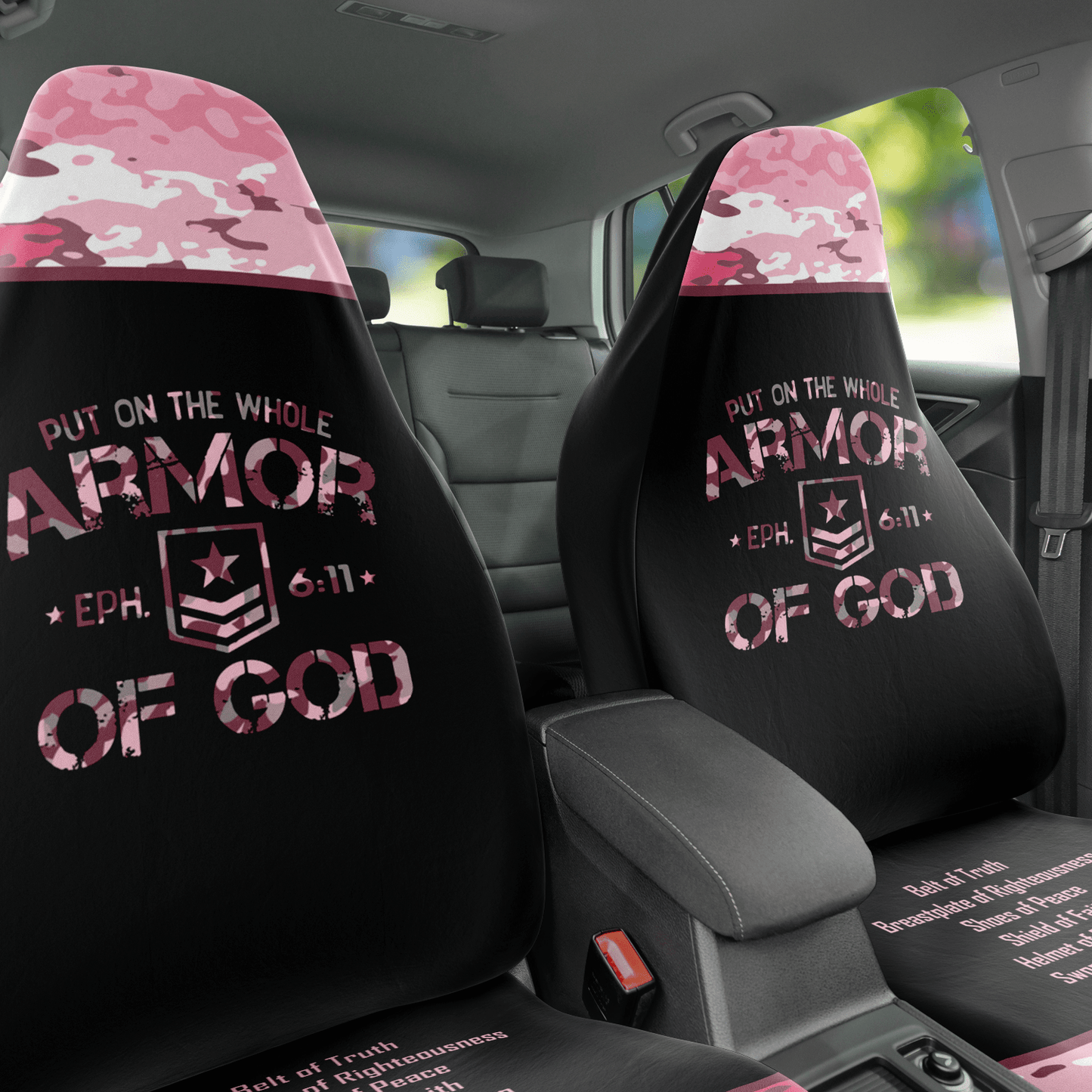 Armor of God Camo Car Seat Covers - 3 Colors - Sacred Stylz