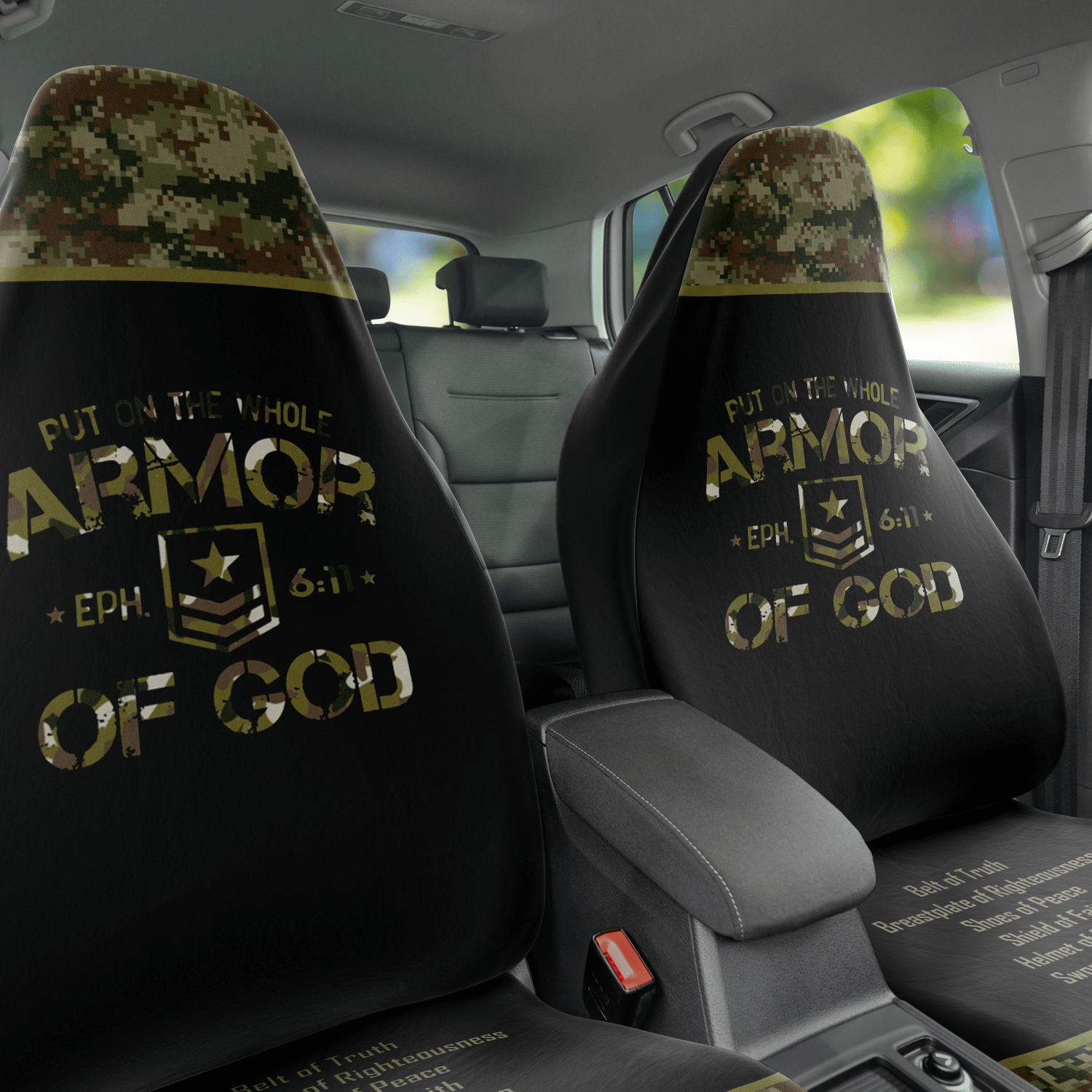 Armor of God Camo Car Seat Covers - 3 Colors - Sacred Stylz