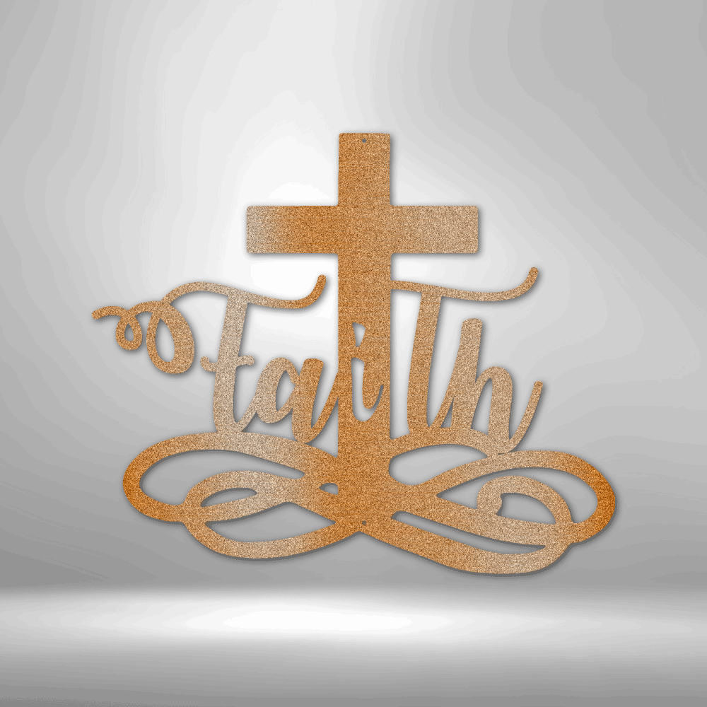 Faith Cross - Steel Sign - Sacred Stylz