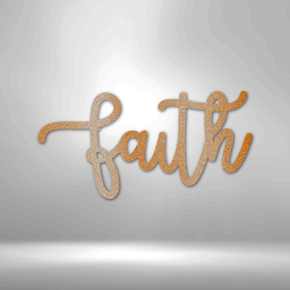 Faith Script - Steel Sign - Sacred Stylz