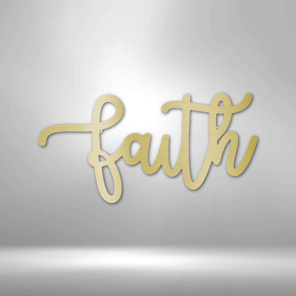 Faith Script - Steel Sign - Sacred Stylz