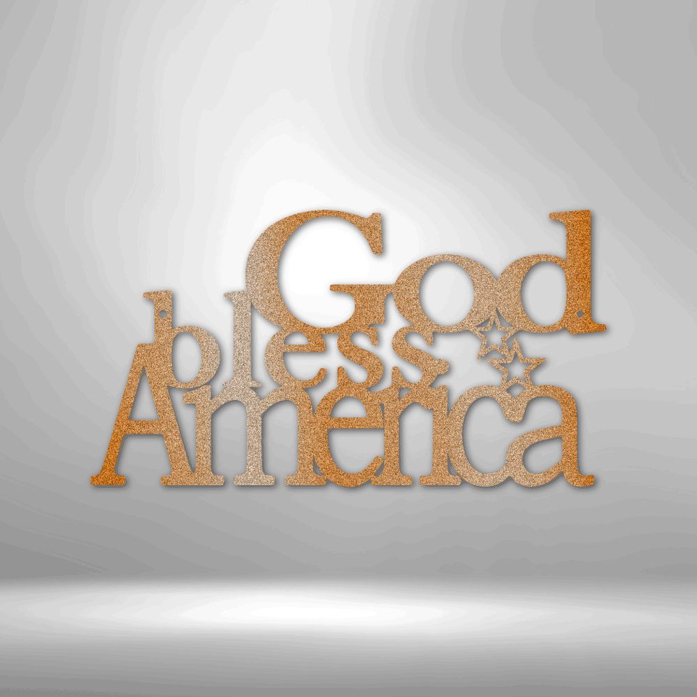 God Bless America - Steel Sign - Sacred Stylz