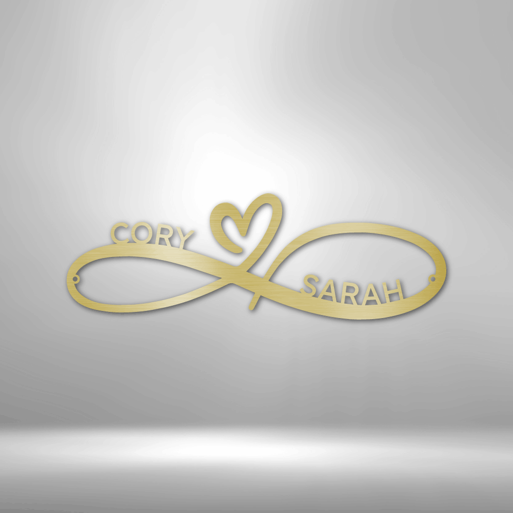 Infinity Couple Personalized - Steel Sign - Sacred Stylz