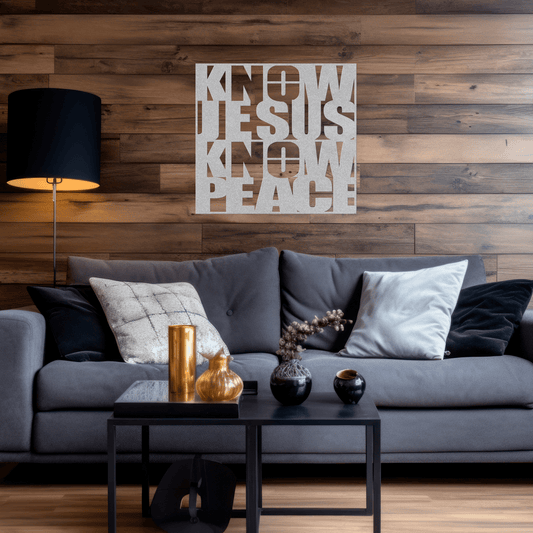 Know/No Jesus, Know/No Peace - Dual Message Metal Sign - Sacred Stylz