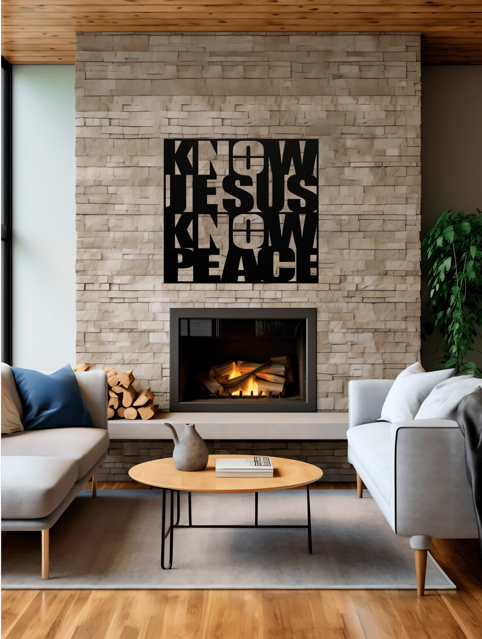 Know/No Jesus, Know/No Peace - Dual Message Metal Sign - Sacred Stylz