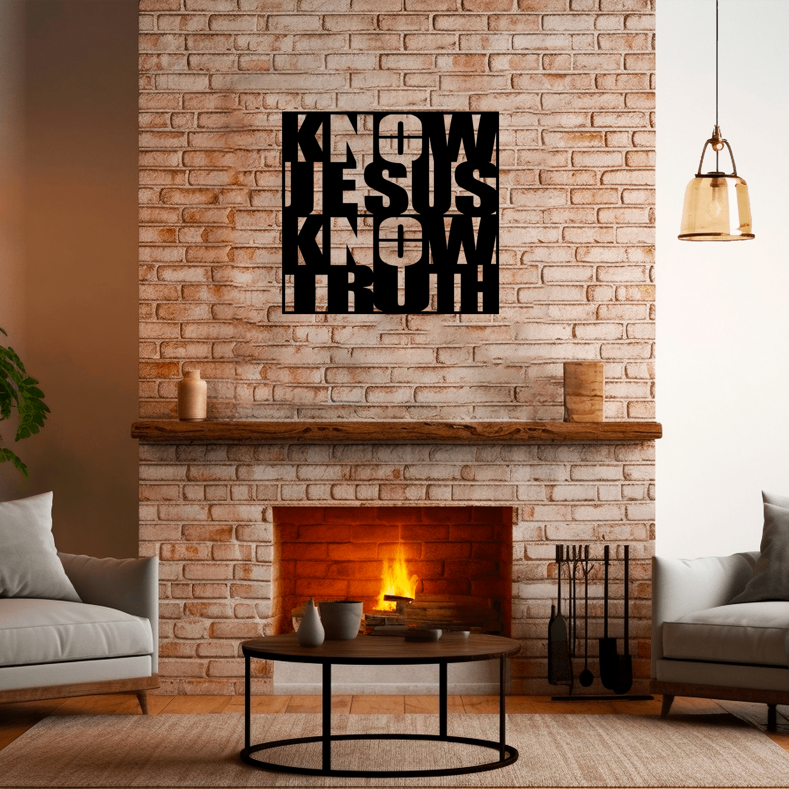 Know/No Jesus, Know/No Truth- Dual Message Metal Sign - Sacred Stylz