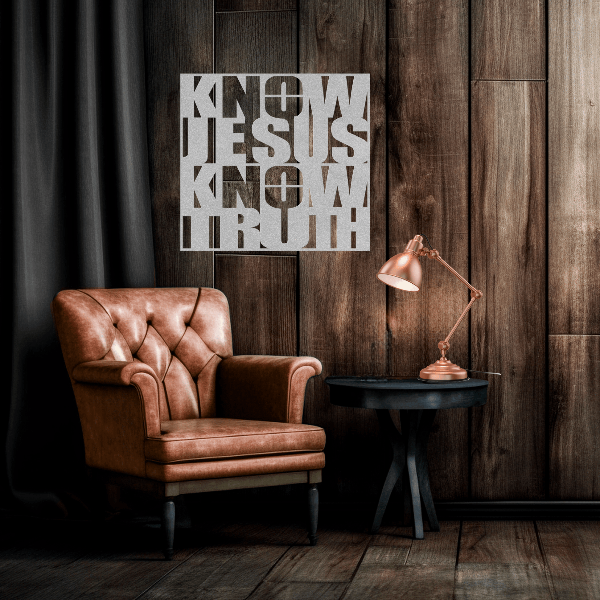 Know/No Jesus, Know/No Truth- Dual Message Metal Sign - Sacred Stylz