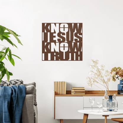 Know/No Jesus, Know/No Truth- Dual Message Metal Sign - Sacred Stylz