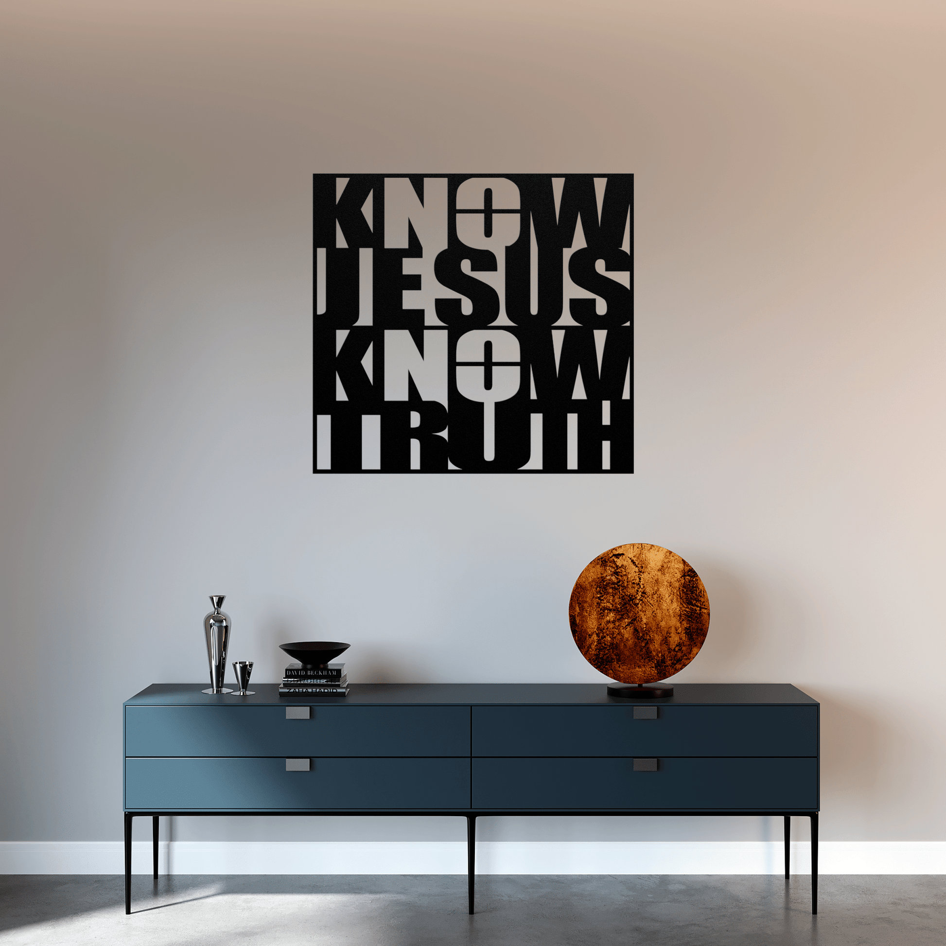 Know/No Jesus, Know/No Truth- Dual Message Metal Sign - Sacred Stylz